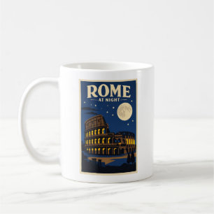 Rome bij Nacht Poster Colosseum Maanschijn Vinta Koffiemok