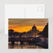 Rome bij zonsondergang aankondigingskaart (Voorkant / Achterkant)