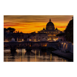 Rome bij zonsondergang perfect poster