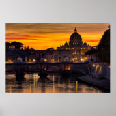 Rome bij zonsondergang poster (Voorkant)