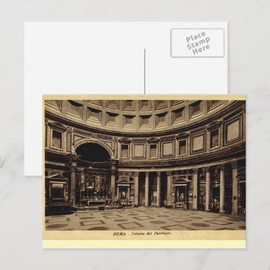 Rome, binnen het Pantheon Briefkaart (Voorkant / Achterkant)