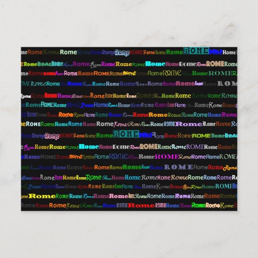 Rome Black Briefkaart H (Voorkant)
