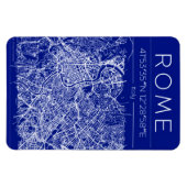 Rome Blauwdruk Stadkaart Magneet (Horizontaal)