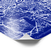 Rome Blauwdruk Stadkaart Poster (Hoek)
