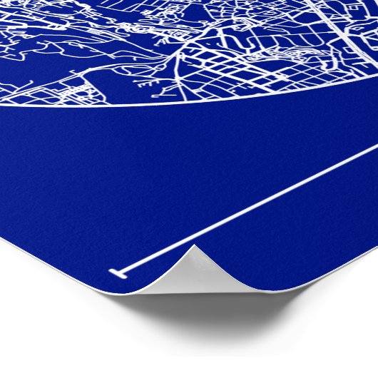 Rome Blueprint City Map Poster – Circular Design  (Hoek)