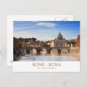 Rome - briefkaart van de Basilica van St. Peter me (Voorkant / Achterkant)