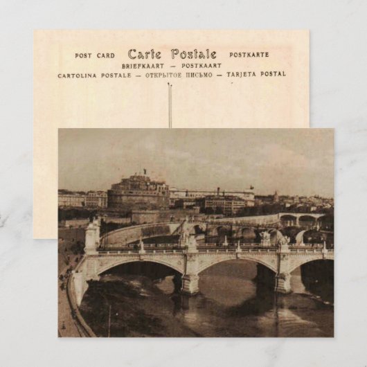ROME bruggen 1920 replica Briefkaart (Voorkant / Achterkant)