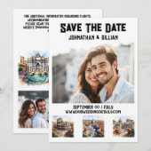 Rome bruiloft 3 foto waterverf bezienswaardigheden save the date (Voorkant / Achterkant)