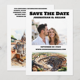 Rome bruiloft bestemming koppels foto save the date