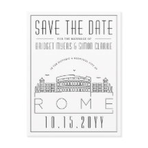 Rome bruiloft | Gestileerde skyline De datum opsla