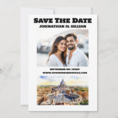 Rome bruiloft waterverf bezienswaardigheden foto save the date (Voorkant)