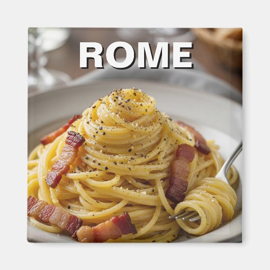 Rome Carbonara Italië Reizen Magneet (Voorkant)