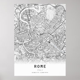 Rome Cartografie Stadsplattegrond Poster