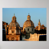 Rome Church Domes Poster (Voorkant)