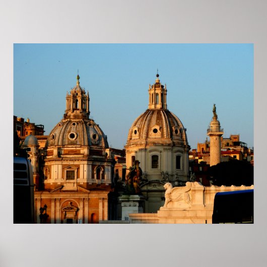 Rome Church Domes Poster (Voorkant)