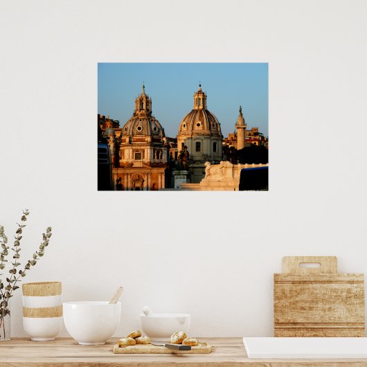 Rome Church Domes Poster (Keuken)