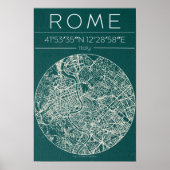 Rome City Map Poster – Modern Urban Wall Art (Voorkant)