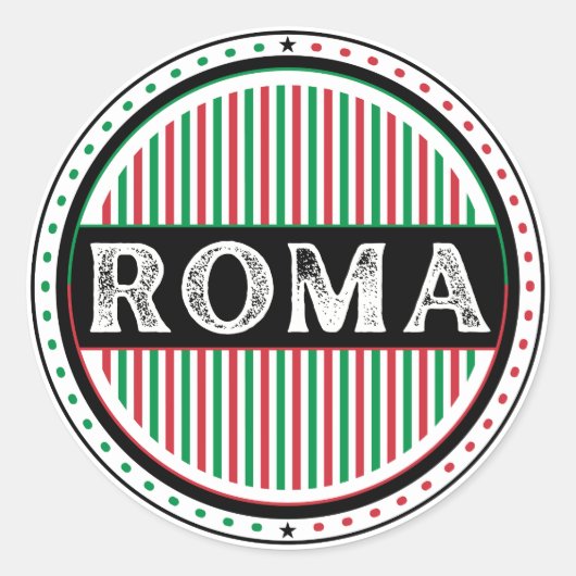 Rome City Pride Embleem – Italiaanse identiteit Ronde Sticker (Voorkant)