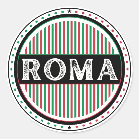 Rome City Pride Emblem – Italian Identity Ronde Sticker (Voorkant)