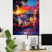 Rome City Skyline Poster – Historische Italiaanse (Thuiskantoor)