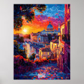 Rome City Skyline Poster – Historische Italiaanse (Voorkant)
