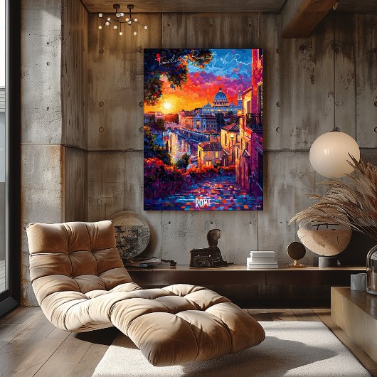 Rome City Skyline Poster – Historische Italiaanse