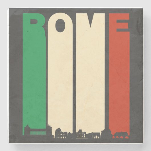  Rome Cityscape Stenen Onderzetter (Voorkant)