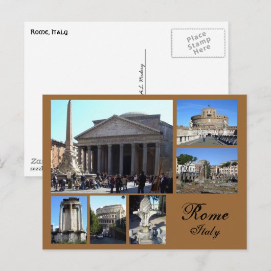 Rome Collage Briefkaart (Voorkant / Achterkant)