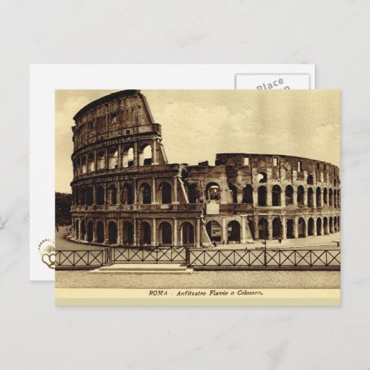 Rome, Colosseum 1890 Briefkaart (Voorkant / Achterkant)