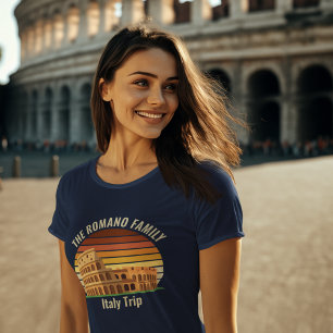 Rome Colosseum Aangepaste Familie Italië Reis Vrou T-shirt