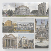 Rome ^ Colosseum - Arch of Constantine - Pantheon Stenen Onderzetter (Voorkant)