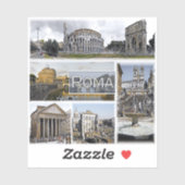 Rome ^ Colosseum - Arch of Constantine - Pantheon Sticker (Vel)