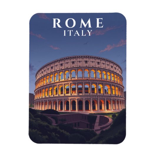  Rome Colosseum Art Souvenir Italiaans Magneet (Verticaal)