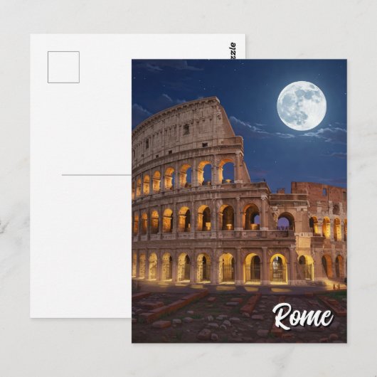 Rome Colosseum bij nacht Briefkaart (Voorkant / Achterkant)