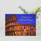 Rome Colosseum bij nacht Italiaans diner Kaart (Staand voorkant)
