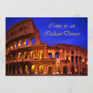 Rome Colosseum bij nacht Italiaans diner Kaart