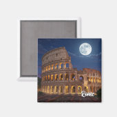 Rome Colosseum bij nacht Magneet (Voorkant / Achterkant)