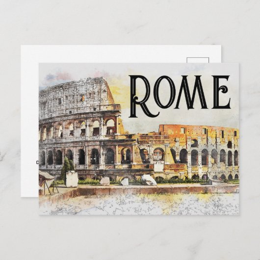 Rome Colosseum Briefkaart (Voorkant / Achterkant)