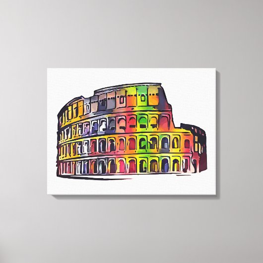 Rome Colosseum Canvas Afdruk (Voorkant)