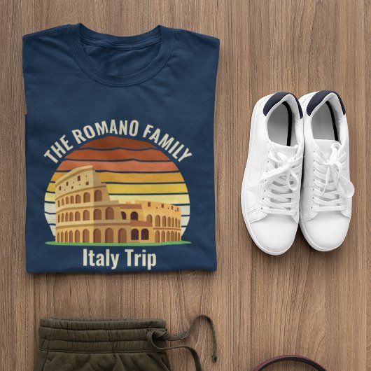 Rome Colosseum Custom Family Italië Trip Zonsonder T-shirt