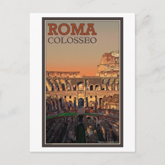 Rome - Colosseum en de maan Briefkaart (Voorkant)