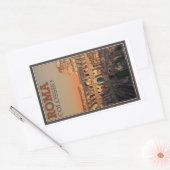 Rome - Colosseum en de maan Rechthoekige Sticker (Envelop)
