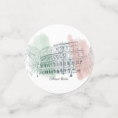 Rome Colosseum in Italië en de Italiaanse vlag Confetti (Kleine voorkant)