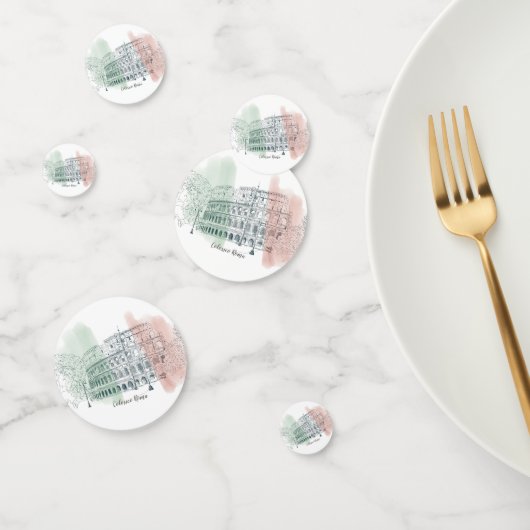 Rome Colosseum in Italië en de Italiaanse vlag Confetti (Groep)