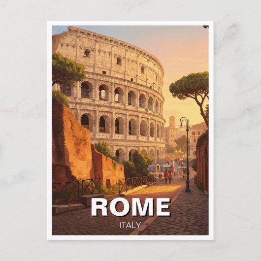 Rome Colosseum Italië Briefkaart (Voorkant)