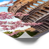 Rome Colosseum Italië Geschilderd Poster (Hoek)
