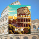 Rome Colosseum Italië Reisillustratie Briefkaart<br><div class="desc">Vier de grandeur van Rome met dit opvallende briefkaart met een afbeelding van het iconische Colosseum. Dit briefkaart toont de tijdloze schoonheid en het historisch belang van een van de bekendste bezienswaardigheden van Italië. Perfect voor het verzenden van groeten uit Rome of als een gekoesterde aandenken van uw reizen naar...</div>