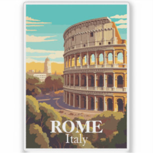 Rome Colosseum Italië Reisillustratie Sticker