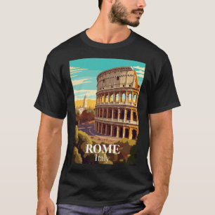 Rome Colosseum Italië Reisillustratie T-shirt