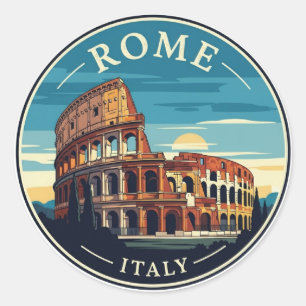 Rome Colosseum Italië Ronde Sticker